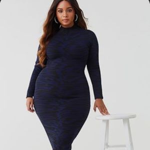 Forever 21 × Haute Curve Tiger Print Midi 1x